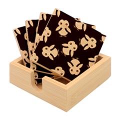 Owl Pattern Background Bamboo Coaster Set by Grandong