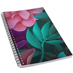 Flowers, Mate, Pink, Purple, Stock Wall 5 5  X 8 5  Notebook by nateshop