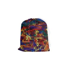 Hexagon Honeycomb Pattern Design Drawstring Pouch (small) by Ndabl3x