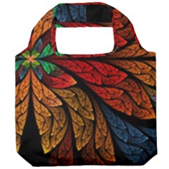 Fractals, Floral Ornaments, Rings Foldable Grocery Recycle Bag by nateshop