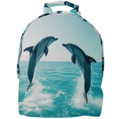 Dolphin Sea Ocean Mini Full Print Backpack by Cemarart