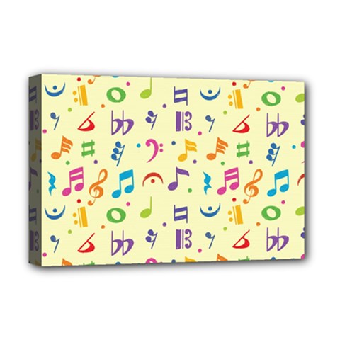 Seamless Pattern Musical Note Doodle Symbol Deluxe Canvas 18  X 12  (stretched) by Apen