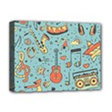 Seamless Pattern Musical Instruments Notes Headphones Player Deluxe Canvas 16  x 12  (Stretched)  View1