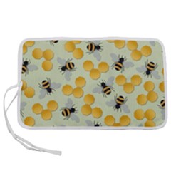 Bees Pattern Honey Bee Bug Honeycomb Honey Beehive Pen Storage Case (s) by Bedest