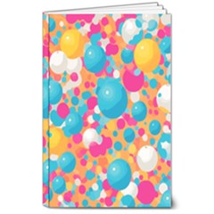 Circles Art Seamless Repeat Bright Colors Colorful 8  X 10  Softcover Notebook by Maspions