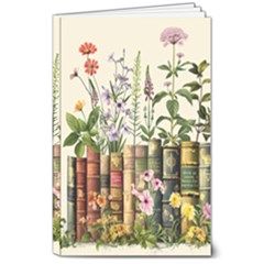 Books Flowers Book Flower Flora Floral 8  X 10  Softcover Notebook by Maspions