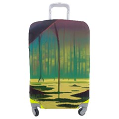 Nature Swamp Water Sunset Spooky Night Reflections Bayou Lake Luggage Cover (medium) by Posterlux