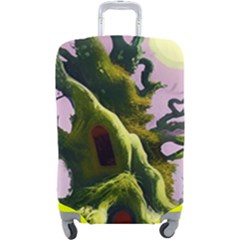 Outdoors Night Full Moon Setting Scene Woods Light Moonlight Nature Wilderness Landscape Luggage Cover (large) by Posterlux