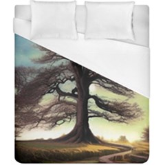 Nature Outdoors Cellphone Wallpaper Background Artistic Artwork Starlight Book Cover Wilderness Land Duvet Cover (california King Size) by Posterlux