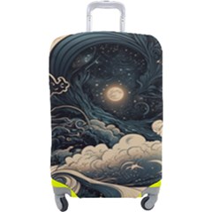 Starry Sky Moon Space Cosmic Galaxy Nature Art Clouds Art Nouveau Abstract Luggage Cover (large) by Posterlux