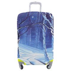 Landscape Outdoors Greeting Card Snow Forest Woods Nature Path Trail Santa s Village Luggage Cover (medium) by Posterlux