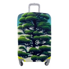 Pine Moon Tree Landscape Nature Scene Stars Setting Night Midnight Full Moon Luggage Cover (small) by Posterlux