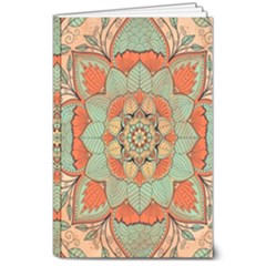 Mandala Floral Decorative Flower 8  X 10  Softcover Notebook by Maspions