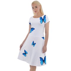 Butterfly-blue-phengaris Classic Short Sleeve Dress by saad11