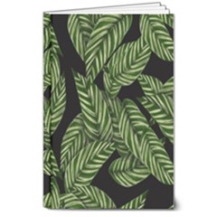 Background Pattern Leaves Texture 8  X 10  Hardcover Notebook by Maspions