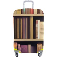 Books Bookshelves Office Fantasy Background Artwork Book Cover Apothecary Book Nook Literature Libra Luggage Cover (large) by Posterlux