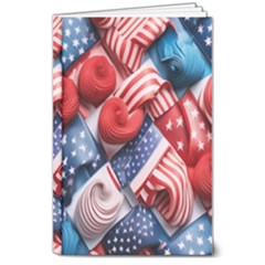 Us Presidential Election Colorful Vibrant Pattern Design  8  X 10  Hardcover Notebook by dflcprintsclothing