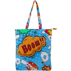 Comical Words Animals Comic Omics Crazy Graffiti Double Zip Up Tote Bag by Bedest
