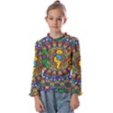 Dead Dancing Bears Grateful Dead Pattern Kids  Frill Detail T-Shirt View1