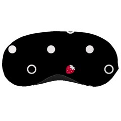 Strawberry Dots White With Black Sleeping Mask by strawberrymilk