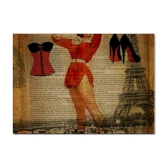 Vintage Newspaper Print Sexy Hot Gil Elvgren Pin Up Girl Paris Eiffel Tower Western Country Naughty  A4 Sticker 10 Pack by chicelegantboutique
