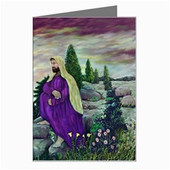 Jesus Overlooking Jerusalem - Ave Hurley - Artrave - Greeting Card by ArtRave2