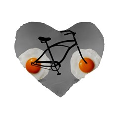 Egg Bike 16  Premium Heart Shape Cushion  by Contest1753604