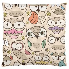 Owl Pattern Large Cushion Case (two Sided)  by Contest1771913
