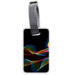 Fluted Cosmic Rafluted Cosmic Rainbow, Abstract Winds Luggage Tag (one Side) by DianeClancy