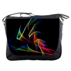 Crystal Rainbow, Abstract Winds Of Love  Messenger Bag by DianeClancy
