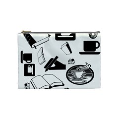 Books And Coffee Cosmetic Bag (medium) by StuffOrSomething