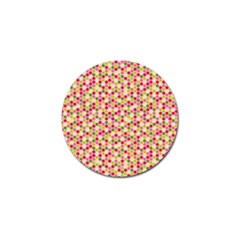 Pink Green Beehive Pattern Golf Ball Marker by Zandiepants