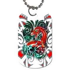 Tribal Dragon Dog Tag (one Sided) by TheWowFactor