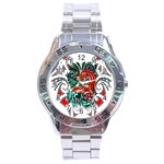 Tribal Dragon Stainless Steel Watch Front