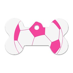 Soccer Ball Pink Dog Tag Bone (one Sided) by Designsbyalex