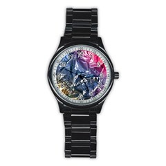 Texture   Rainbow Foil By Dori Stock Sport Metal Watch (black) by TheWowFactor