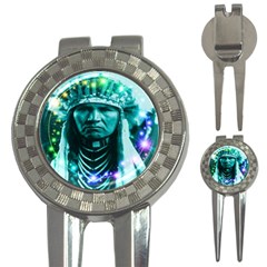 Magical Indian Chief Golf Pitchfork & Ball Marker by icarusismartdesigns