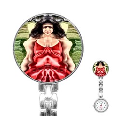 Cubist Woman Stainless Steel Nurses Watch by icarusismartdesigns