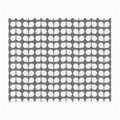 Gray And White Leaf Pattern Glasses Cloth (small, Two Sided) by GardenOfOphir