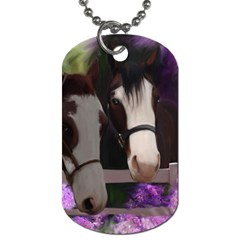 Two Horses Dog Tag (two-sided)  by JulianneOsoske