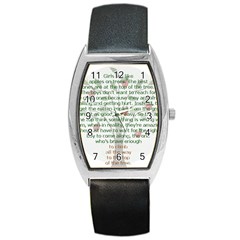 Girls Are Like Apples Tonneau Leather Watch by TheWowFactor
