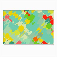Smudged Shapes Postcard 4 x 6  (pkg Of 10) by LalyLauraFLM