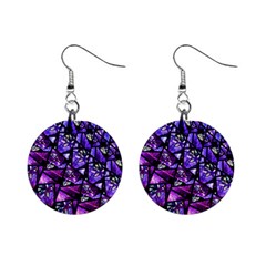  Blue Purple Glass Mini Button Earrings by KirstenStar
