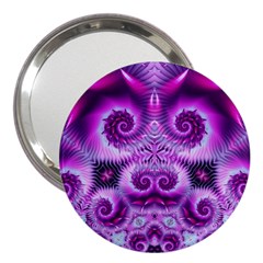 Purple Ecstasy Fractal 3  Handbag Mirror by KirstenStar