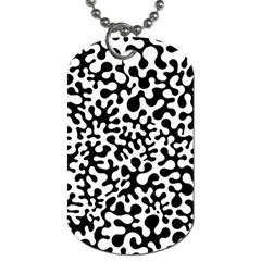 Black And White Blots Dog Tag (two-sided)  by KirstenStar