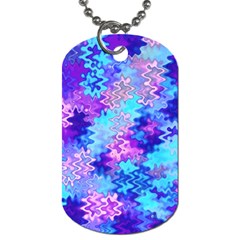 Blue And Purple Marble Waves Dog Tag (two Sides) by KirstenStar