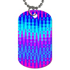 Melting Blues And Pinks Dog Tag (one Side) by KirstenStar