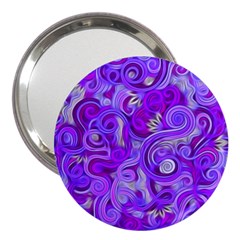 Lavender Swirls 3  Handbag Mirrors by KirstenStar