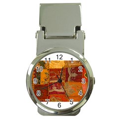 India Print Realism Fabric Art Money Clip Watches by TheWowFactor