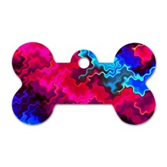 Psychedelic Storm Dog Tag Bone (two Sides) by KirstenStar